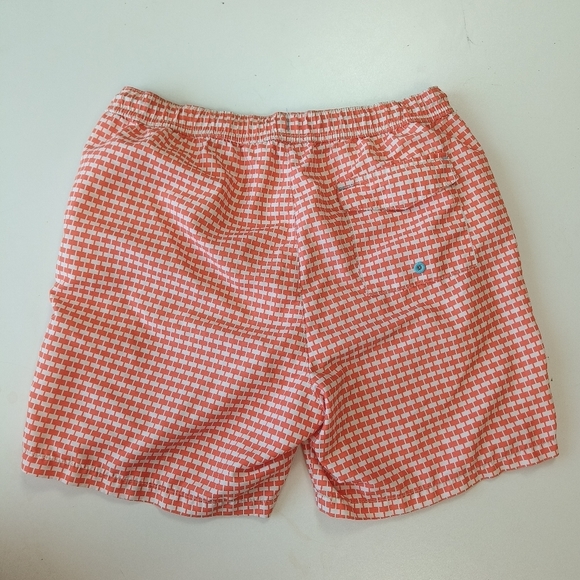 Tommy Bahama Relax orange/white men's swim shorts with safety briefs size M pool - Picture 2 of 11